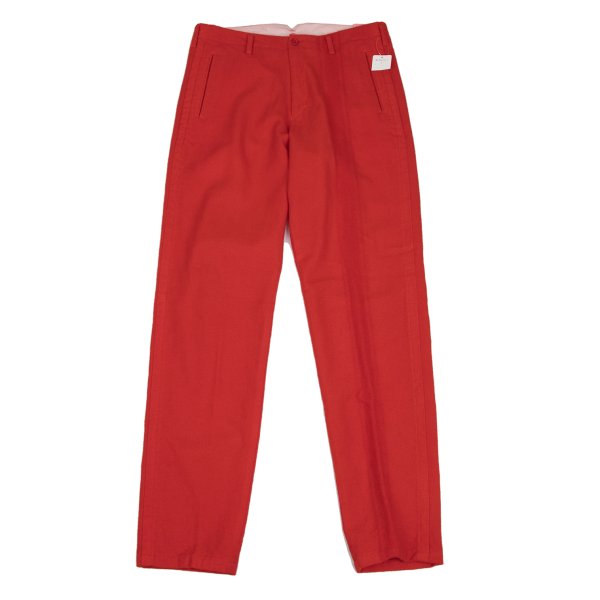 Y's for men Wool Garment Dyed Brushed Pants Red Size 3