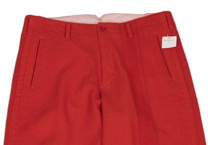 Y's for men Wool Garment Dyed Brushed Pants Red Size 3