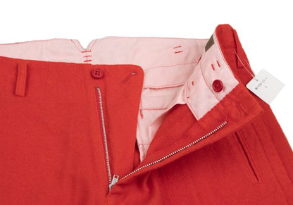 Y's for men Wool Garment Dyed Brushed Pants Red Size 3