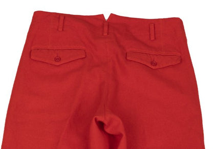 Y's for men Wool Garment Dyed Brushed Pants Red Size 3