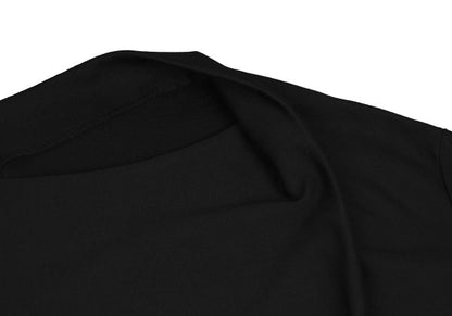 ATSURO TAYAMA Border Tuck Tunic Black Blouse Size 36