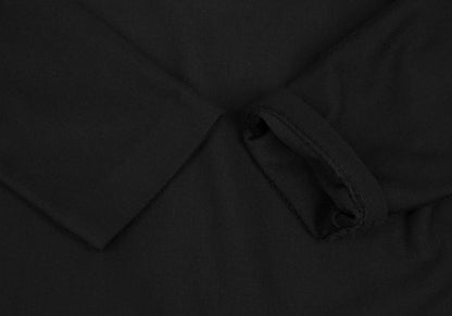 ATSURO TAYAMA Border Tuck Tunic Black Blouse Size 36