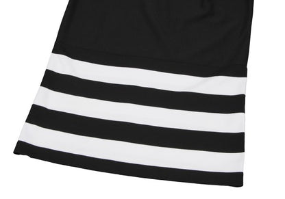 ATSURO TAYAMA Border Tuck Tunic Black Blouse Size 36