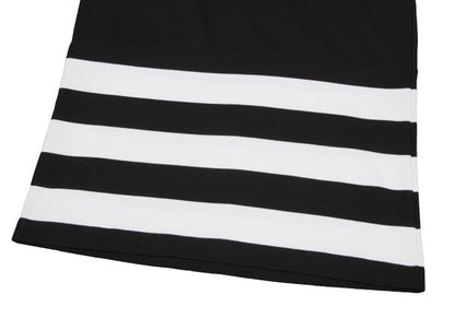 ATSURO TAYAMA Border Tuck Tunic Black Blouse Size 36
