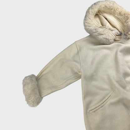 LUNDSTROM LAPARKA 80s Wool Coat White Size L