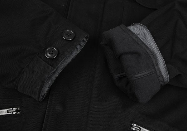 Y-3 Cotton Removable Liner Military Coat Black Size M
