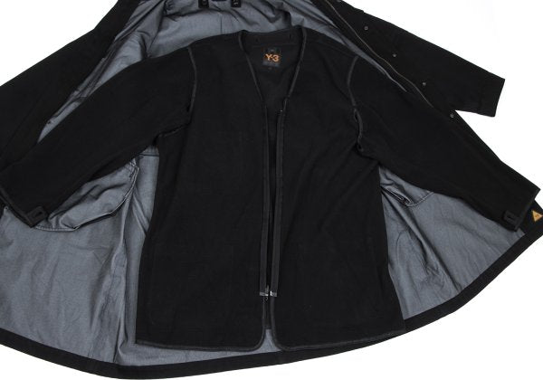 Y-3 Cotton Removable Liner Military Coat Black Size M