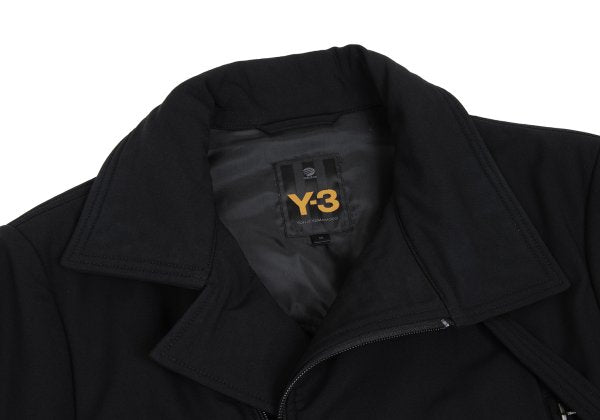 Y-3 Poly Blend Chinstrap Double Zip Long Jacket Black Size M