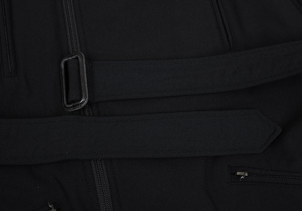 Y-3 Poly Blend Chinstrap Double Zip Long Jacket Black Size M