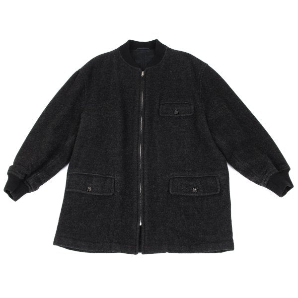 COMME des GARCONS HOMME Wool Blend Flap Jacket Gray Size M