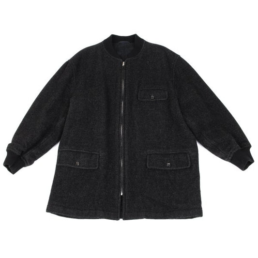 COMME des GARCONS HOMME Wool Blend Flap Jacket Gray Size M