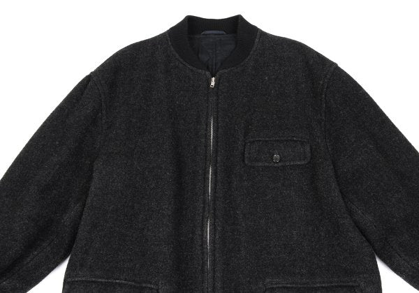 COMME des GARCONS HOMME Wool Blend Flap Jacket Gray Size M