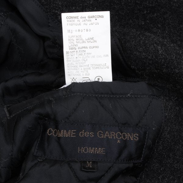 COMME des GARCONS HOMME Wool Blend Flap Jacket Gray Size M