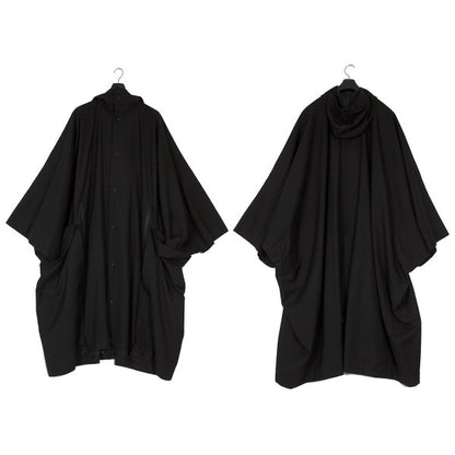 Yohji Yamamoto POUR HOMME Mesh Wool Poncho Coat Size 3