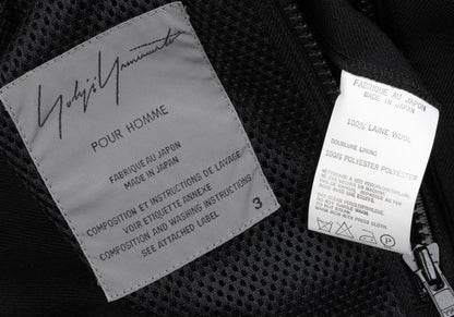 Yohji Yamamoto POUR HOMME Mesh Wool Poncho Coat Size 3