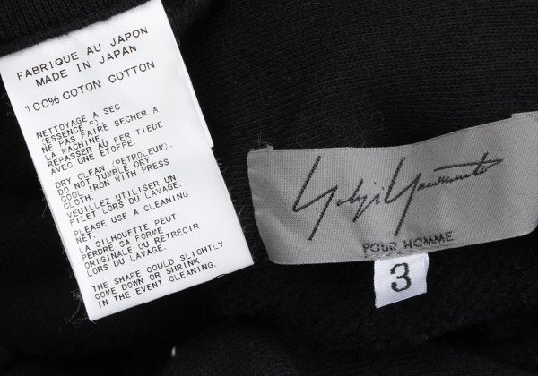 Yohji Yamamoto POUR HOMME 12AW Cotton Coat Black Size 3