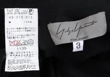 Yohji Yamamoto POUR HOMME 12AW Cotton Coat Black Size 3