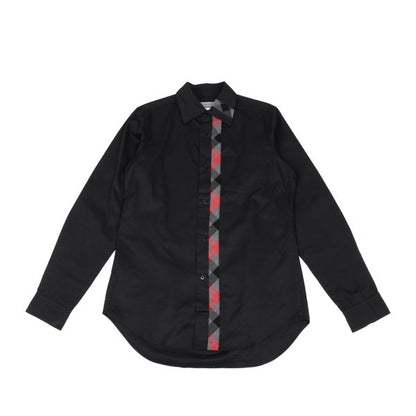 Yohji Yamamoto POUR HOMME Check Patchwork Shirt Black Size 3