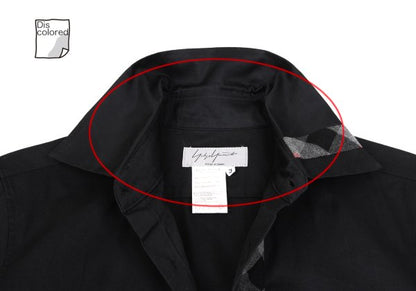 Yohji Yamamoto POUR HOMME Check Patchwork Shirt Black Size 3