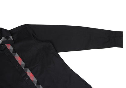 Yohji Yamamoto POUR HOMME Check Patchwork Shirt Black Size 3