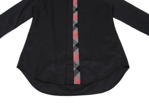 Yohji Yamamoto POUR HOMME Check Patchwork Shirt Black Size 3
