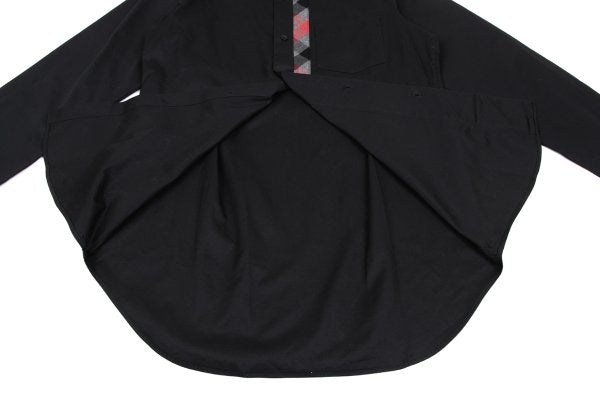 Yohji Yamamoto POUR HOMME Check Patchwork Shirt Black Size 3