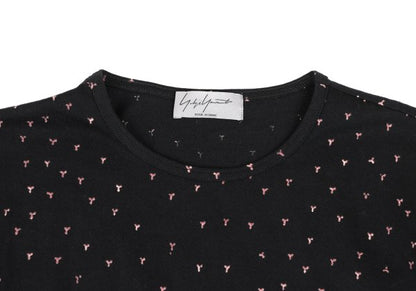 Yohji Yamamoto POUR HOMME Discharge Print Black Red T-Shirt Size 3