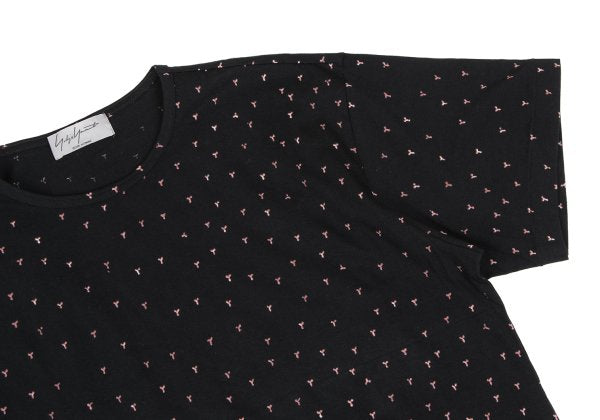Yohji Yamamoto POUR HOMME Discharge Print Black Red T-Shirt Size 3