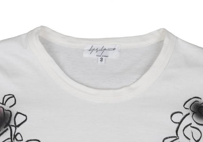 Yohji Yamamoto POUR HOMME Cotton Floral Shirt Ivory Size 3