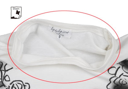 Yohji Yamamoto POUR HOMME Cotton Floral Shirt Ivory Size 3