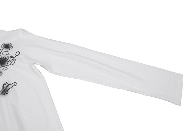 Yohji Yamamoto POUR HOMME Cotton Floral Shirt Ivory Size 3