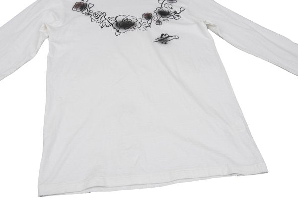 Yohji Yamamoto POUR HOMME Cotton Floral Shirt Ivory Size 3