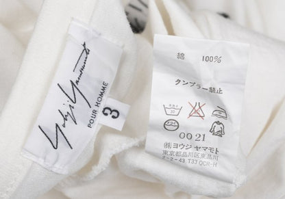 Yohji Yamamoto POUR HOMME Cotton Floral Shirt Ivory Size 3