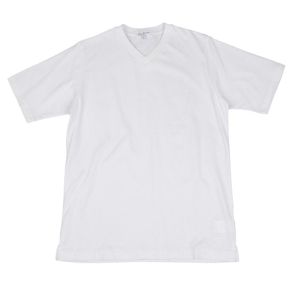 Yohji Yamamoto POUR HOMME Cotton V-Neck T-Shirt White Size 2
