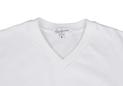 Yohji Yamamoto POUR HOMME Cotton V-Neck T-Shirt White Size 2
