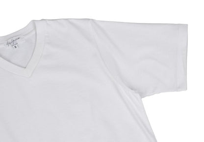 Yohji Yamamoto POUR HOMME Cotton V-Neck T-Shirt White Size 2
