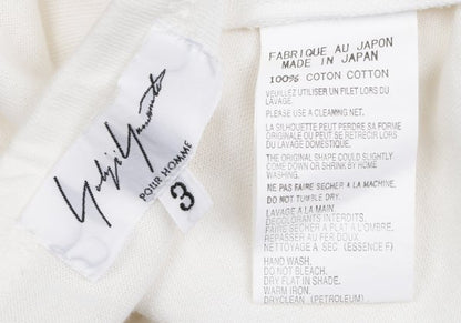 Yohji Yamamoto POUR HOMME Cotton Flap Top Off-White Size 3