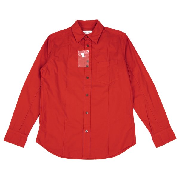 Y's for men Dyed Cotton Pintuck Shirt Red Size 3