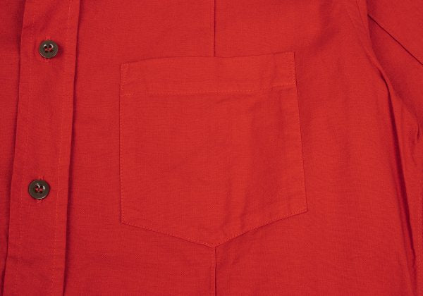 Y's for men Dyed Cotton Pintuck Shirt Red Size 3