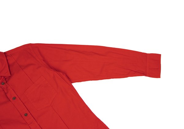 Y's for men Dyed Cotton Pintuck Shirt Red Size 3