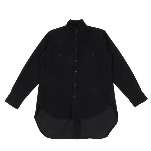 Y's for men Cotton Long Back Shirt Black Size 3