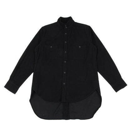 Y's for men Cotton Long Back Shirt Black Size 3