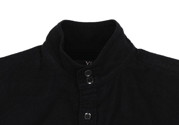 Y's for men Cotton Long Back Shirt Black Size 3