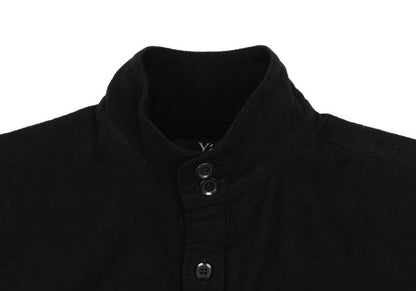 Y's for men Cotton Long Back Shirt Black Size 3