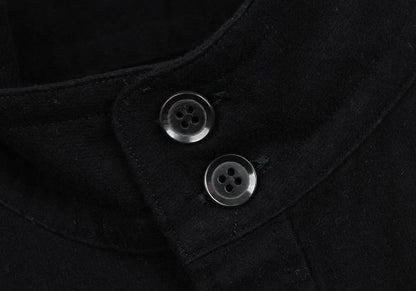 Y's for men Cotton Long Back Shirt Black Size 3