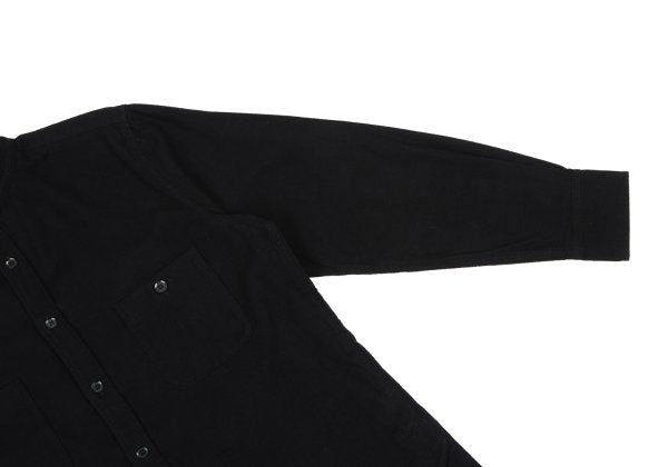 Y's for men Cotton Long Back Shirt Black Size 3