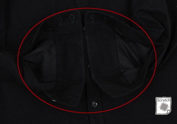 Y's for men Cotton Long Back Shirt Black Size 3