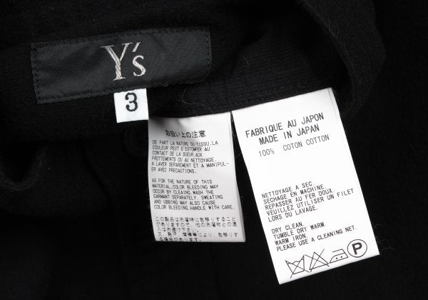 Y's for men Cotton Long Back Shirt Black Size 3