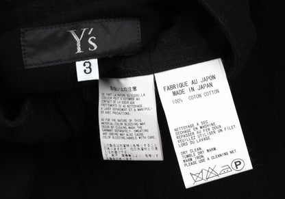 Y's for men Cotton Long Back Shirt Black Size 3