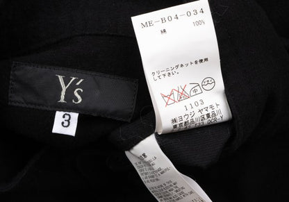 Y's for men Cotton Long Back Shirt Black Size 3